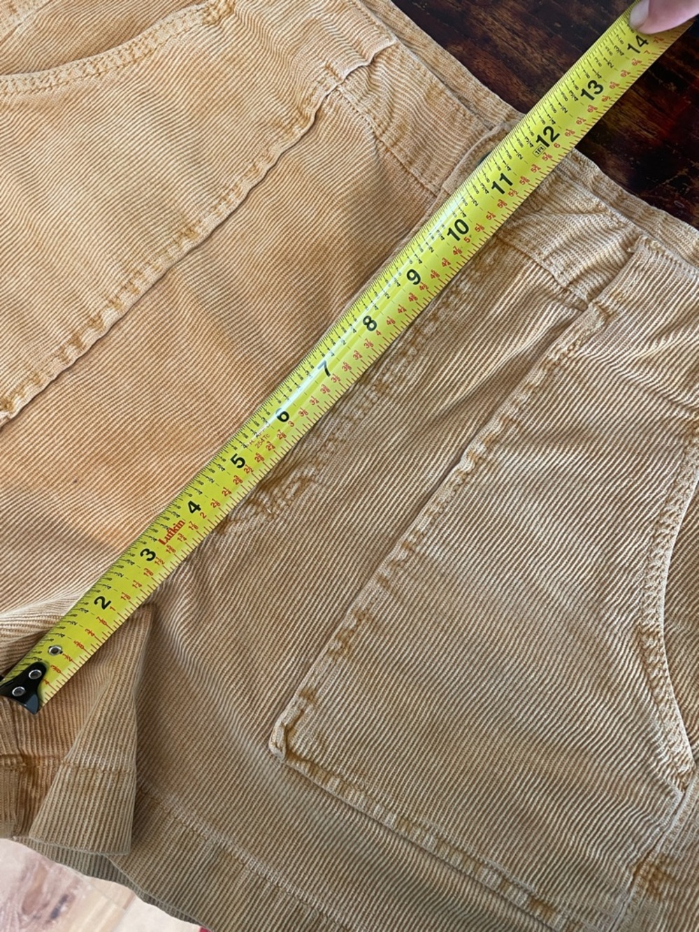 American Eagle Outfitters Corduroy High-Waist Shorts - Mustard Yellow - Picture 4 of 6
